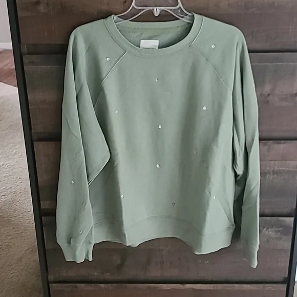 American Eagle Outfitters Sage Green Top - Picture 1 of 7